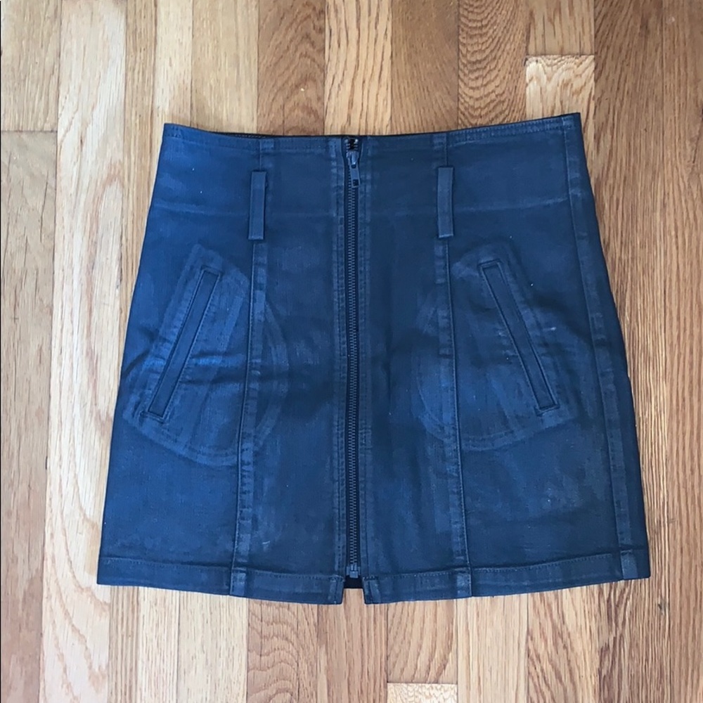 LF leather effect mini skirt